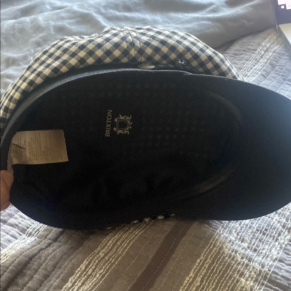 Brixton Black and White Checkered Hat